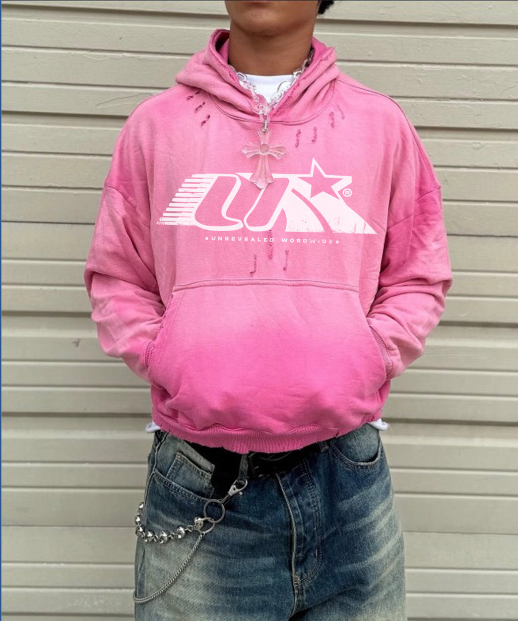 Unrevealed Sun Dried pink hoodie